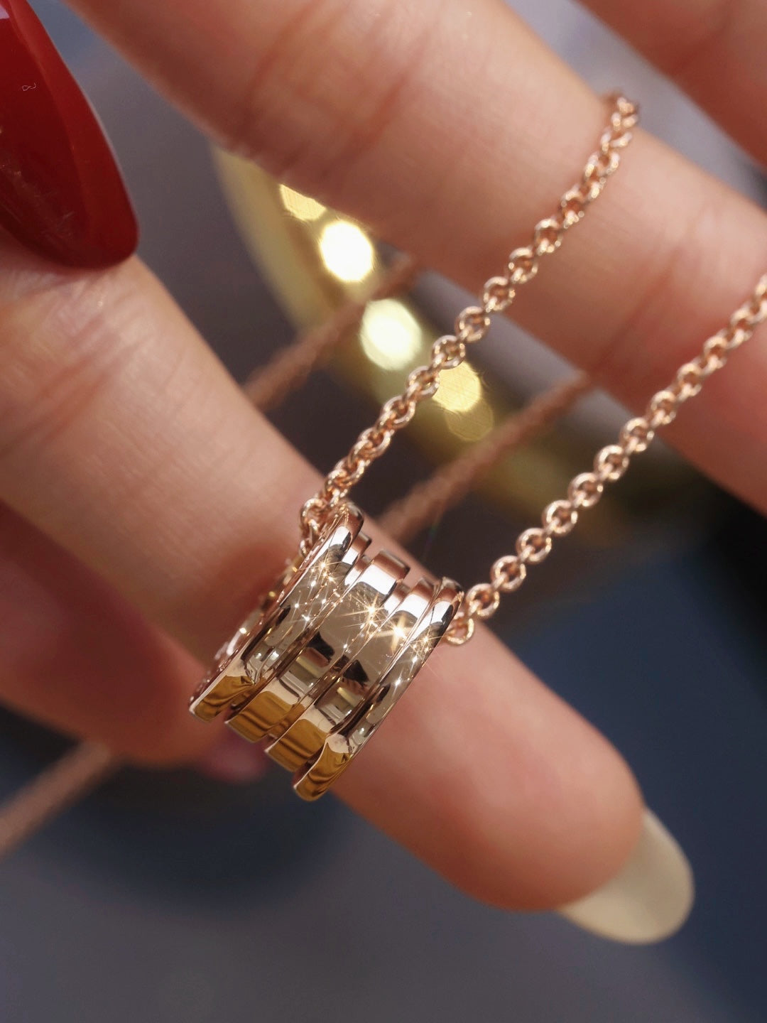 LUXEIFY ZERO 1 PINK GOLD NECKLACE