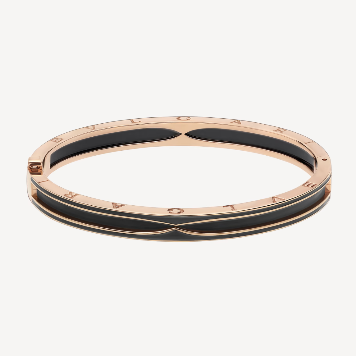 LUXEIFY ZERO 1 PINK GOLD WITH MATTE BLACK CERAMIC BRACELET