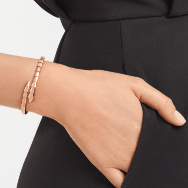 LUXEIFY SERPENTI VIPER PINK GOLD BRACELET