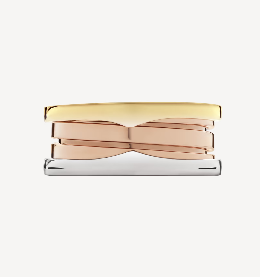 LUXEIFY ZERO 1 THREE-BAND ROSE WHITE AND YELLOW RING