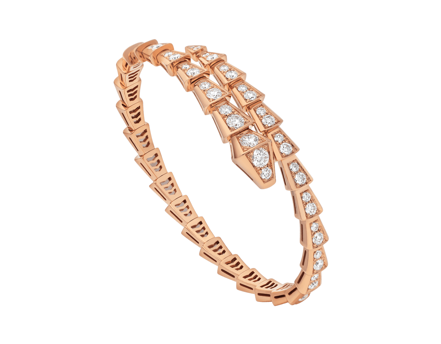 LUXEIFY SERPENTI BRACELET 6.8MM PINK GOLD DIAMOND