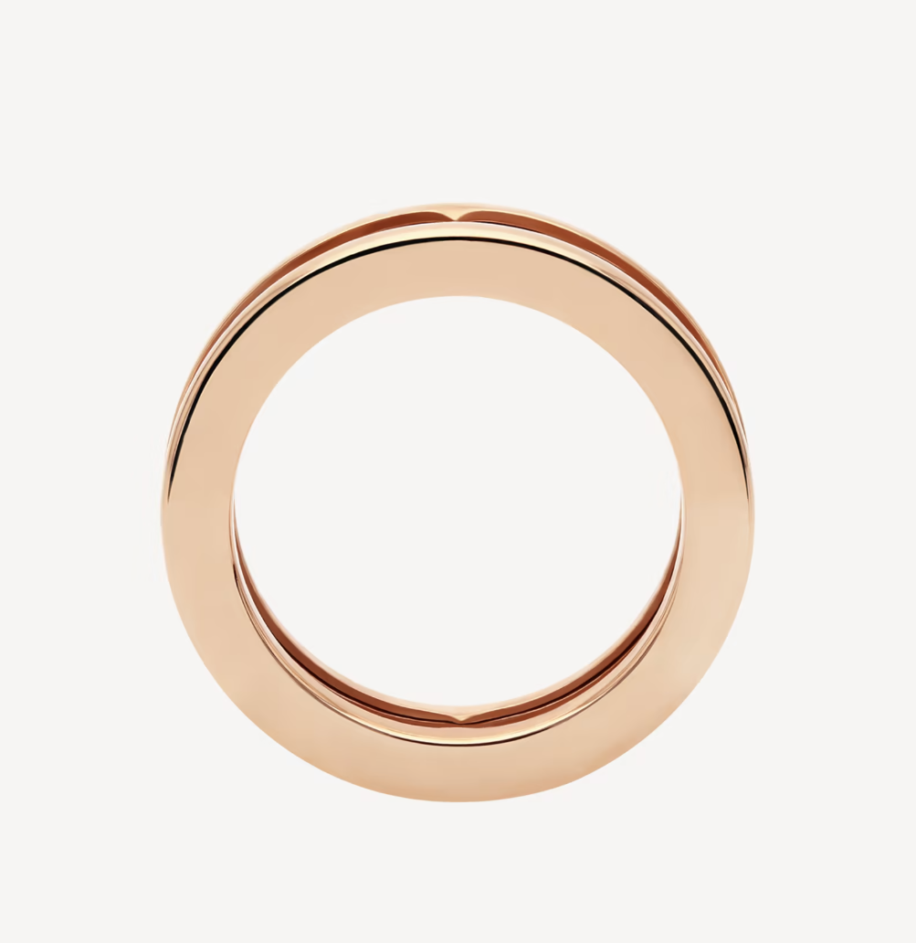 LUXEIFY ZERO 1 ONE-BAND WITH OPENWORK LOGO SPIRAL RING