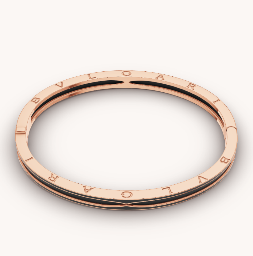 LUXEIFY ZERO 1 PINK GOLD WITH MATTE BLACK CERAMIC BRACELET