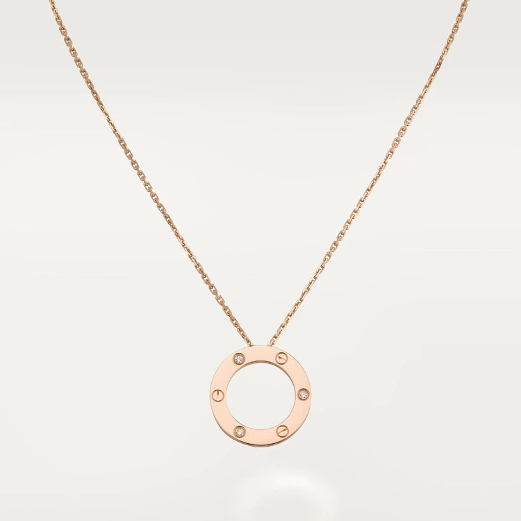 LUXEIFY LOVE NECKLACE 16MM 3 DIAMONDS