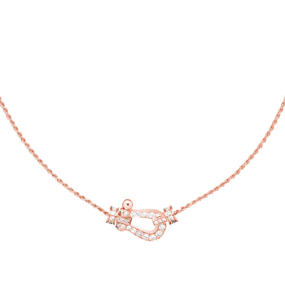 LUXEIFY FORCE 10 PINK GOLD DIAMOND NECKLACE