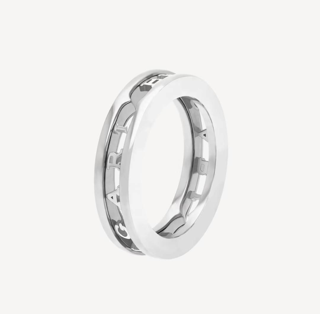LUXEIFY ZERO 1 ONE-BAND WITH OPENWORK LOGO SPIRAL RING