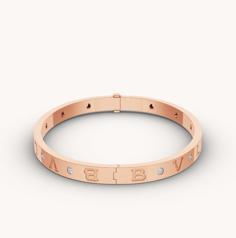 LUXEIFY ZERO 1 PINK GOLD 12 DIAMONDS BRACELET