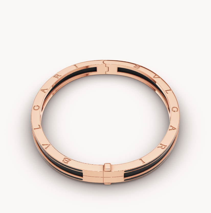 LUXEIFY ZERO 1 PINK GOLD WITH MATTE BLACK CERAMIC BRACELET