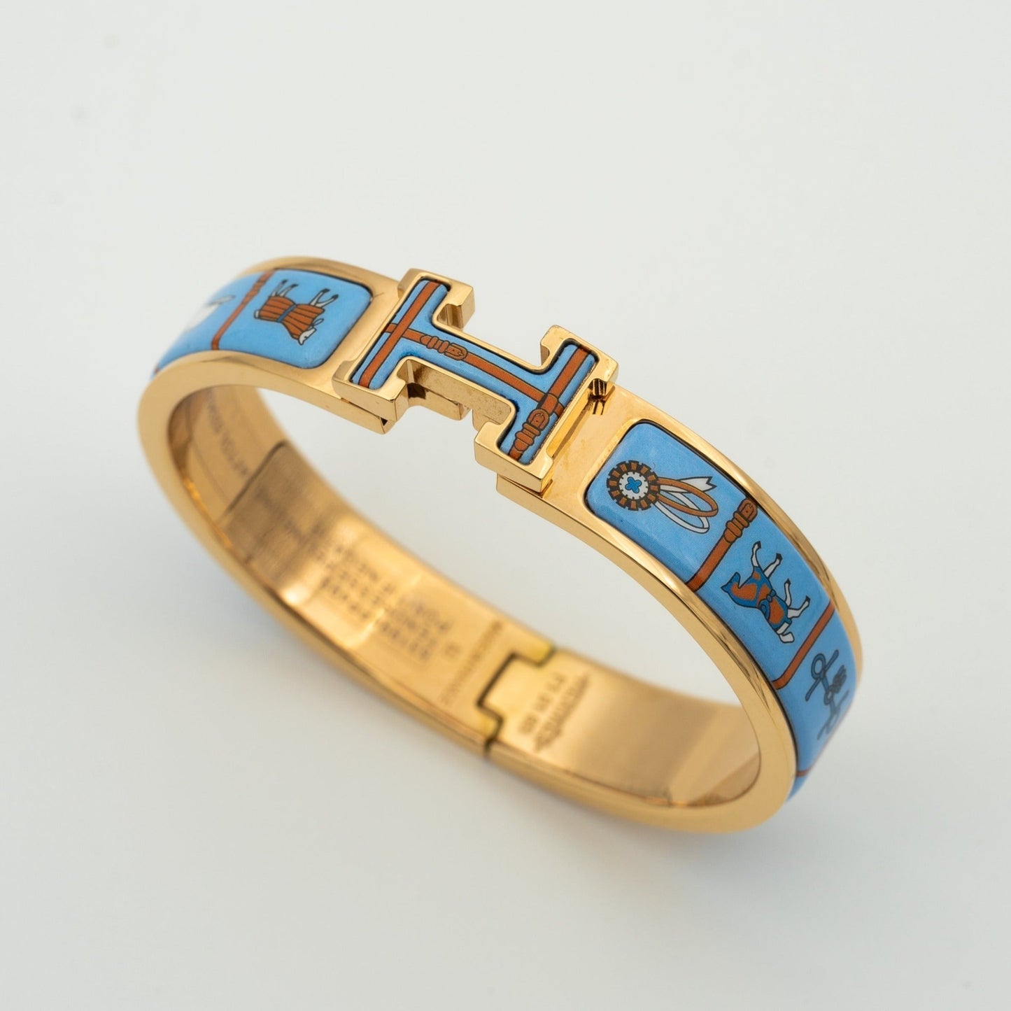 LUXEIFY H PINK GOLD BRACELET BLUE CERAMIC