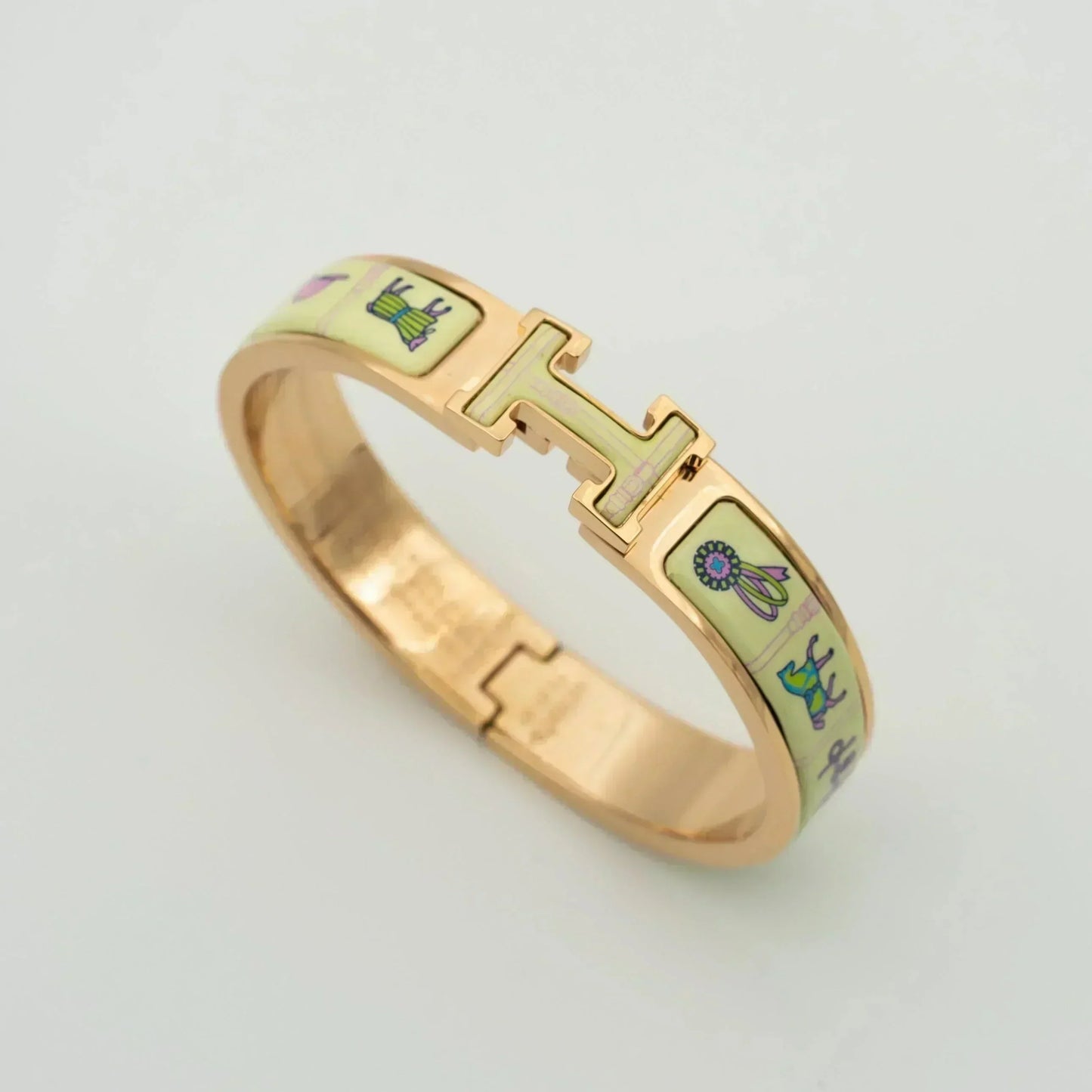 LUXEIFY H PINK GOLD BRACELET CREAM CERAMIC