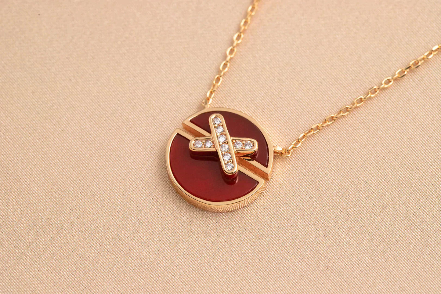 LUXEIFY JEUX DE ROSE GOLD DIAMOND NECKLACE