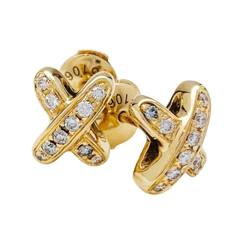 LUXEIFY JEUX DE GOLD DIAMOND EARRINGS