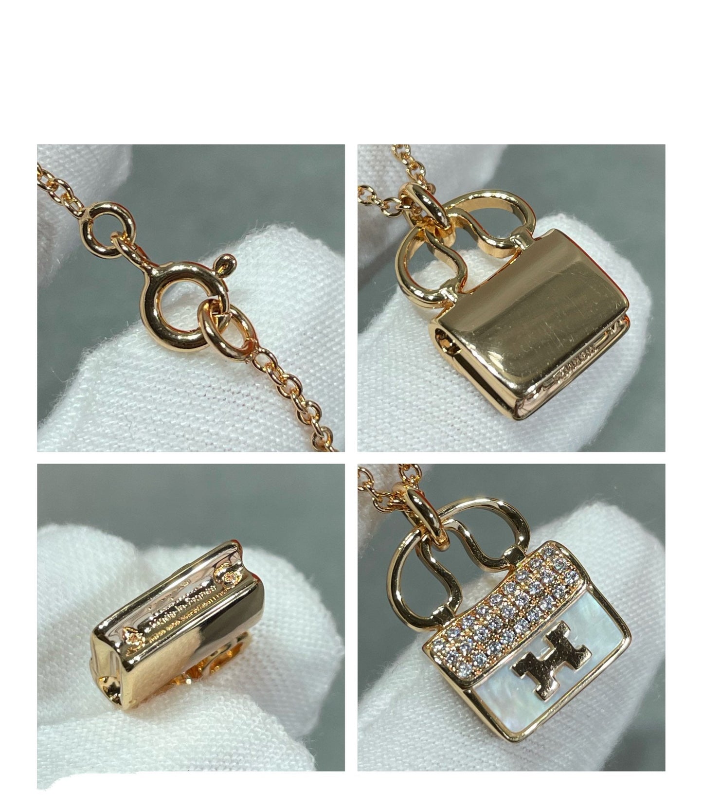 LUXEIFY H CIRCE MOISSANITE PENDANT NECKLACE GOLD