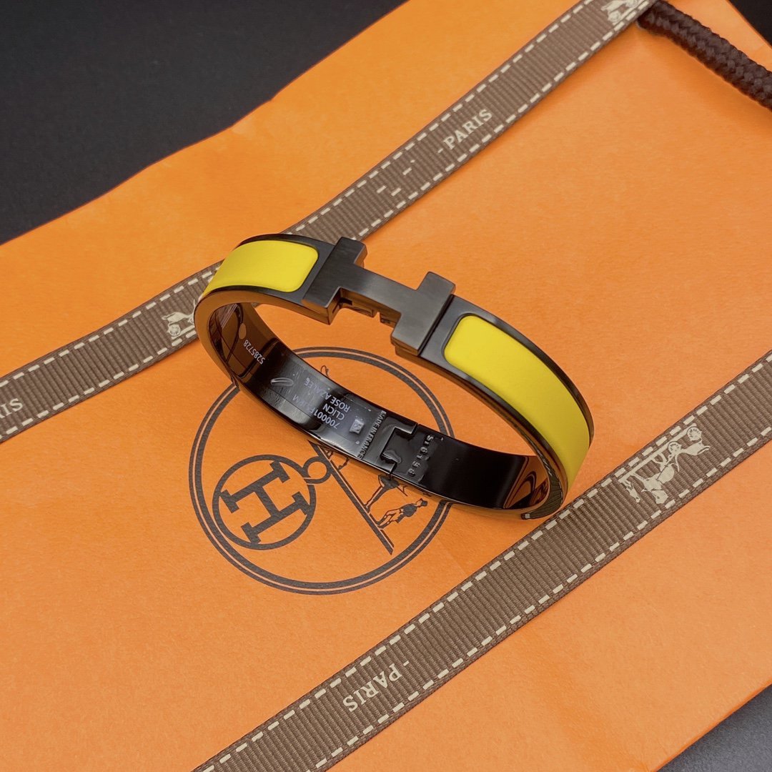 LUXEIFY CLIC HM SO BLACK YELLOW BRACELET