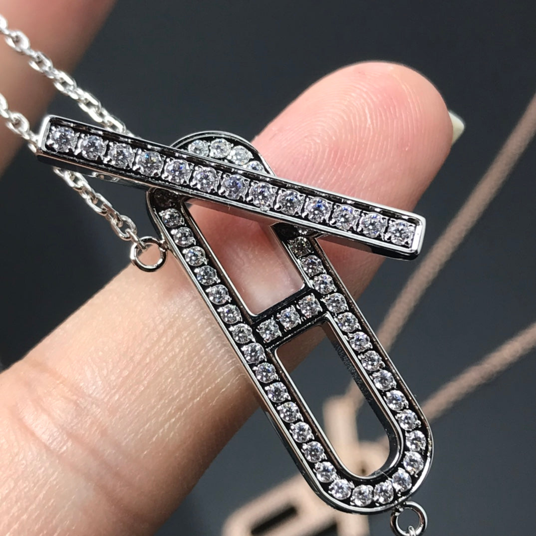 LUXEIFY HM NECKLACE PLATINUM ROSE GOLD DIAMOND