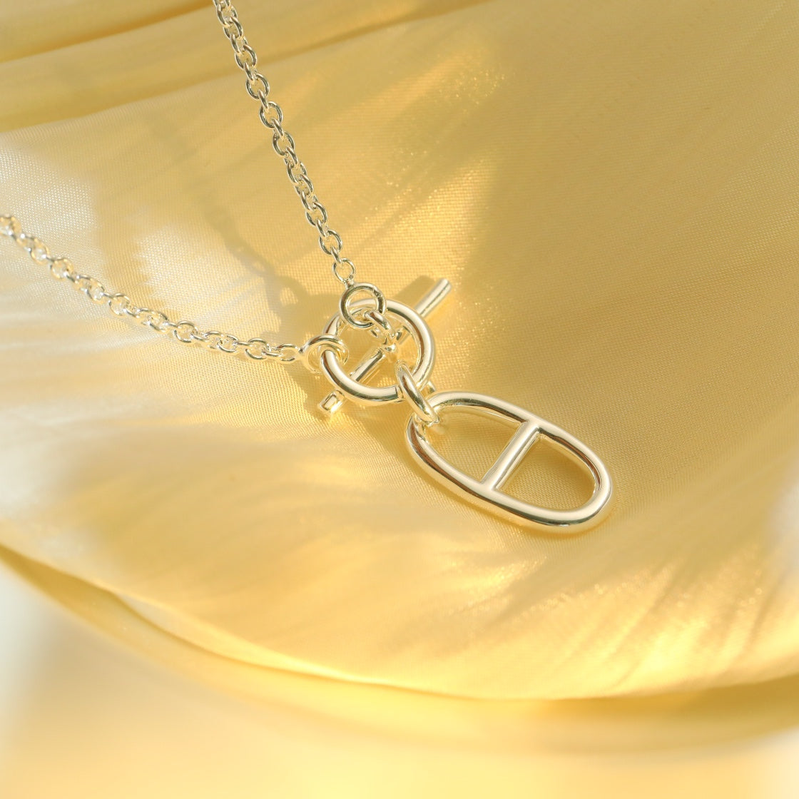 LUXEIFY HM CHAINE D'ANCRE PENDANT NECKLACE STERLING SILVER