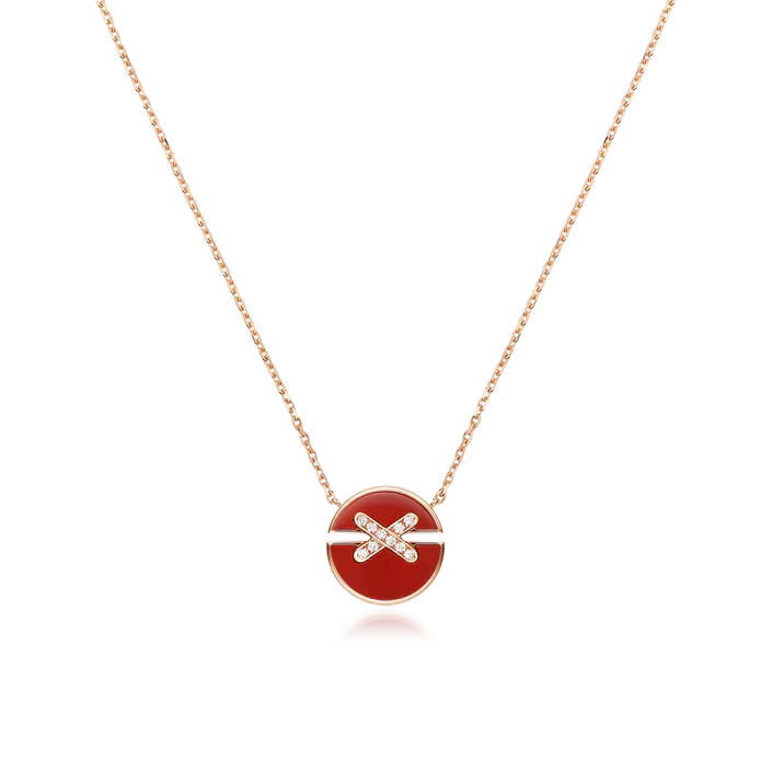 LUXEIFY JEUX DE ROSE GOLD DIAMOND NECKLACE