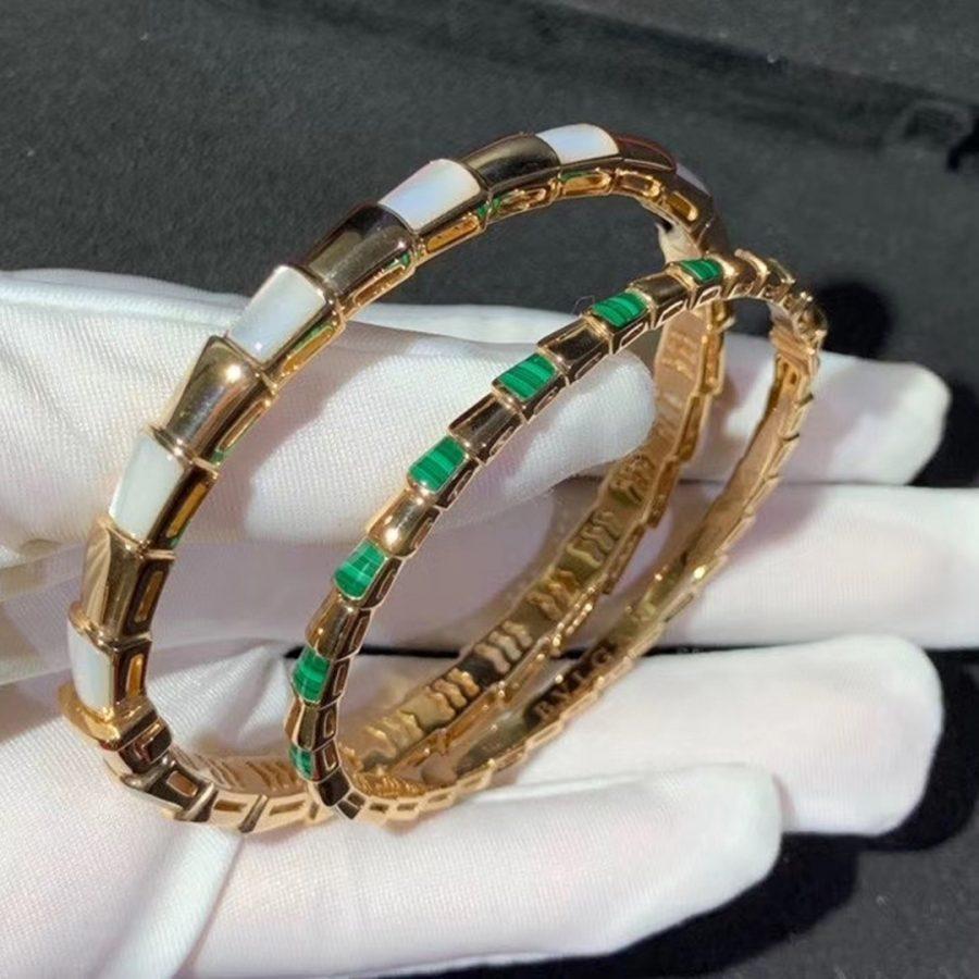 LUXEIFY SERPENTI BRACELET PINK GOLD MOP