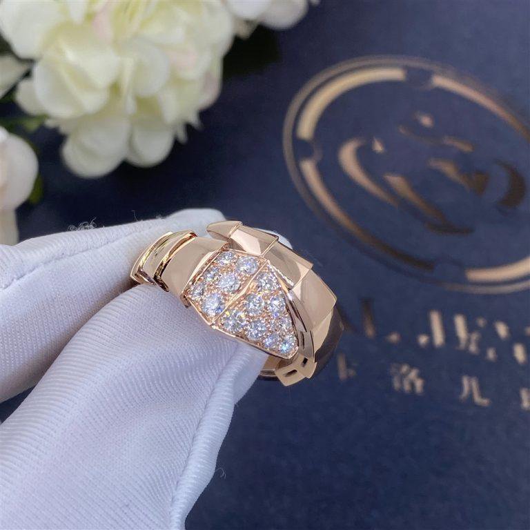 LUXEIFY SERPENTI RING PINK GOLD DIAMOND