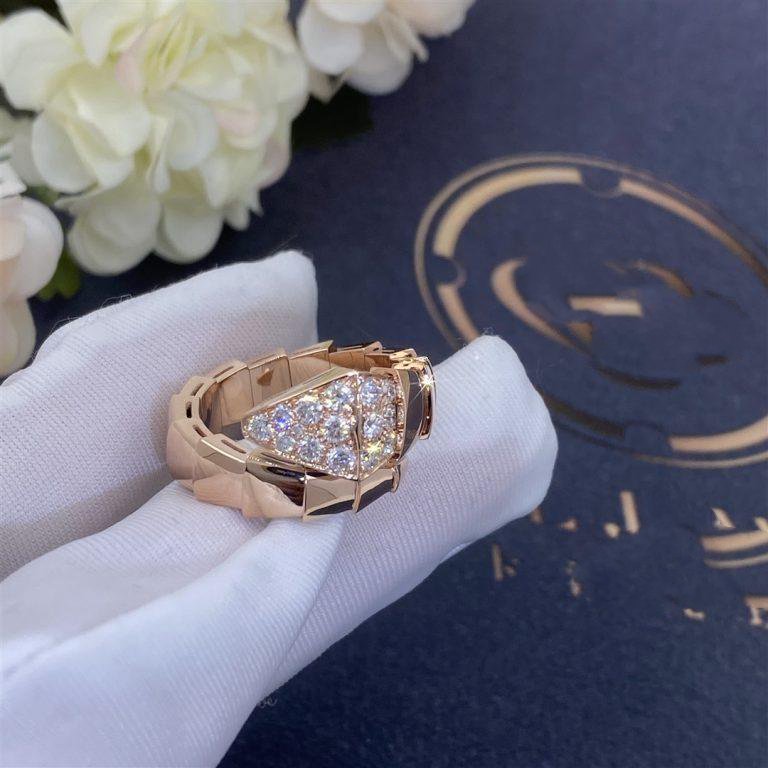 LUXEIFY SERPENTI RING PINK GOLD DIAMOND