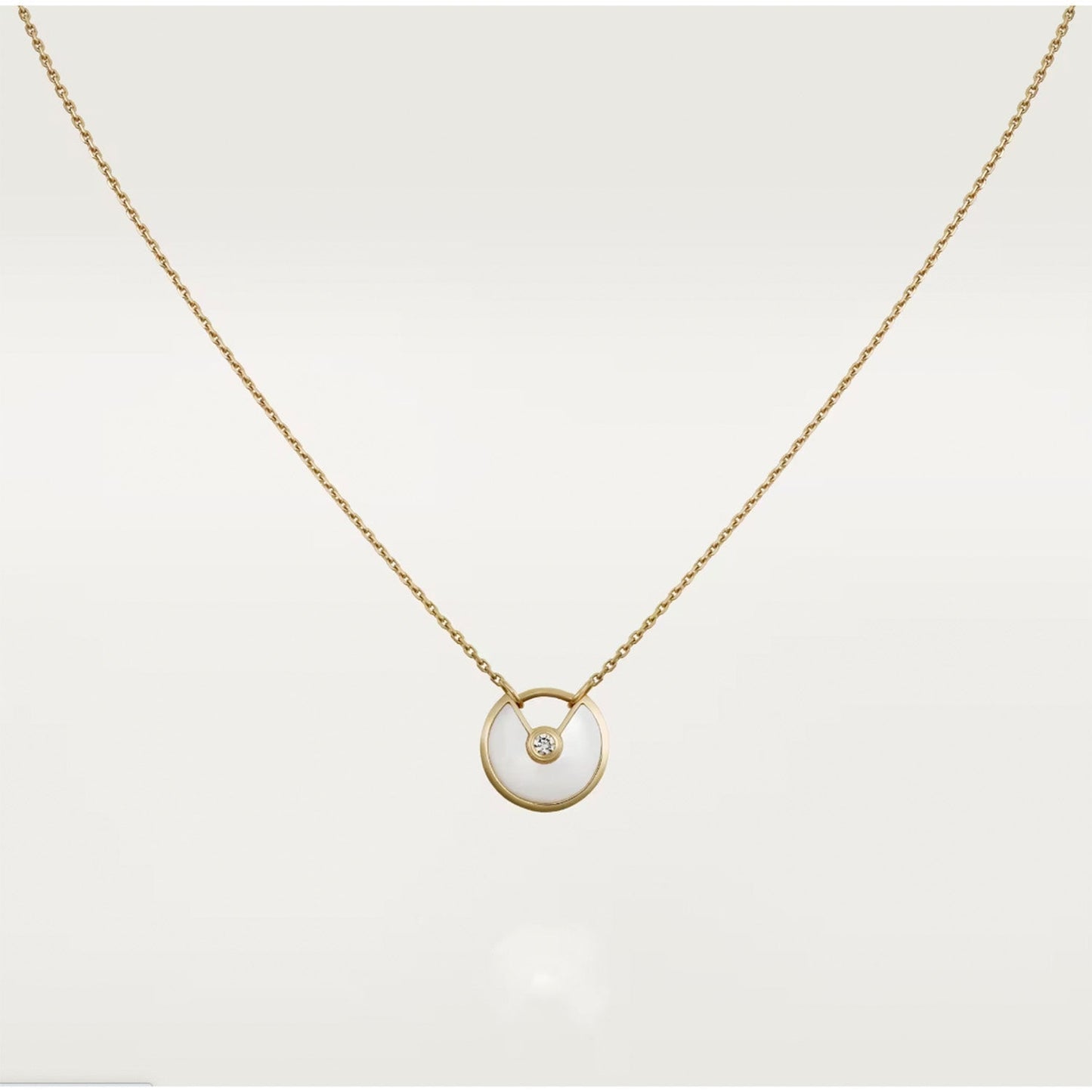 LUXEIFY AMULETTE ROSE GOLD MOP NECKLACE