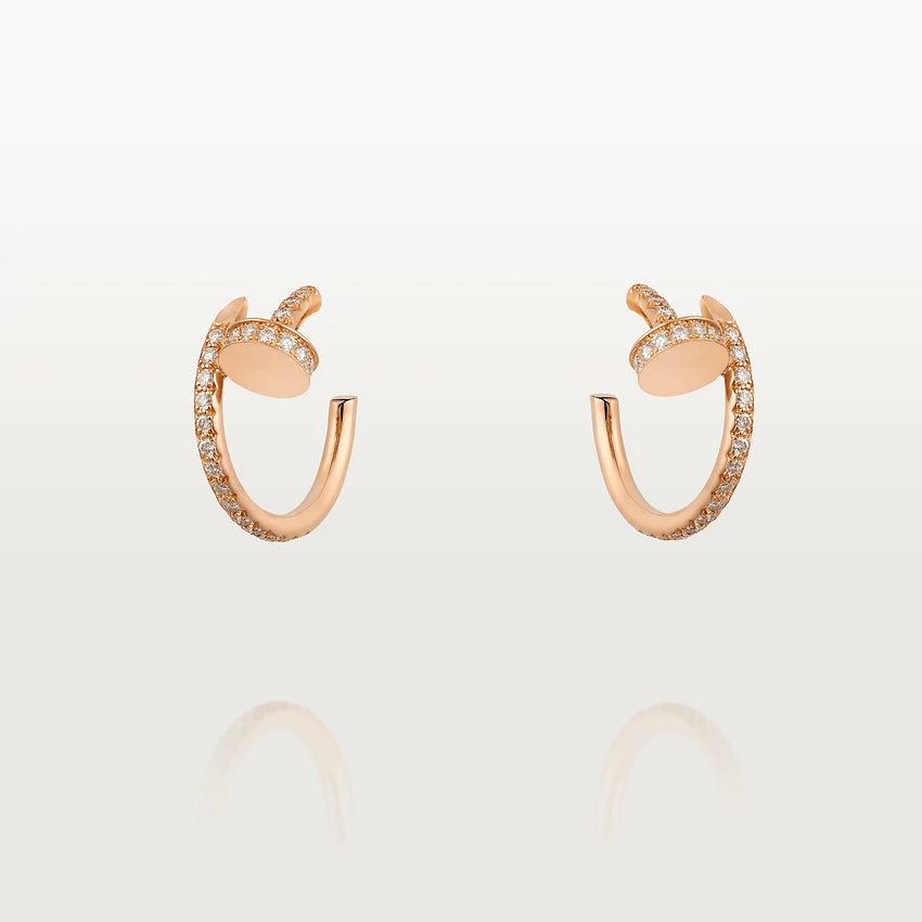 LUXEIFY JUSTE EARRINGS 12.75MM PINK GOLD DIAMOND