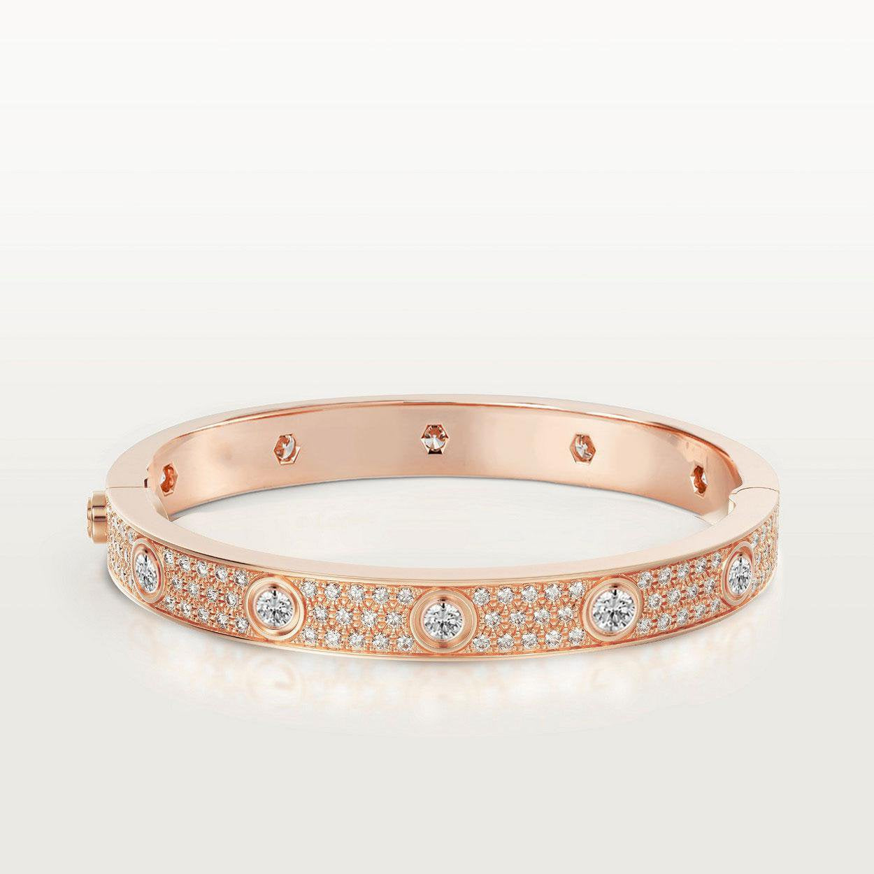 LUXEIFY LOVE BRACELET 6.1MM DIAMOND-PAVED 10 BIG DIAMONDS