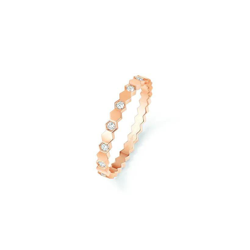 LUXEIFY BEE LOVE RING PINK GOLD DIAMOND