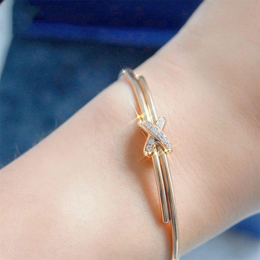 LUXEIFY JEUX DE BRACELET PINK GOLD DIAMONDS