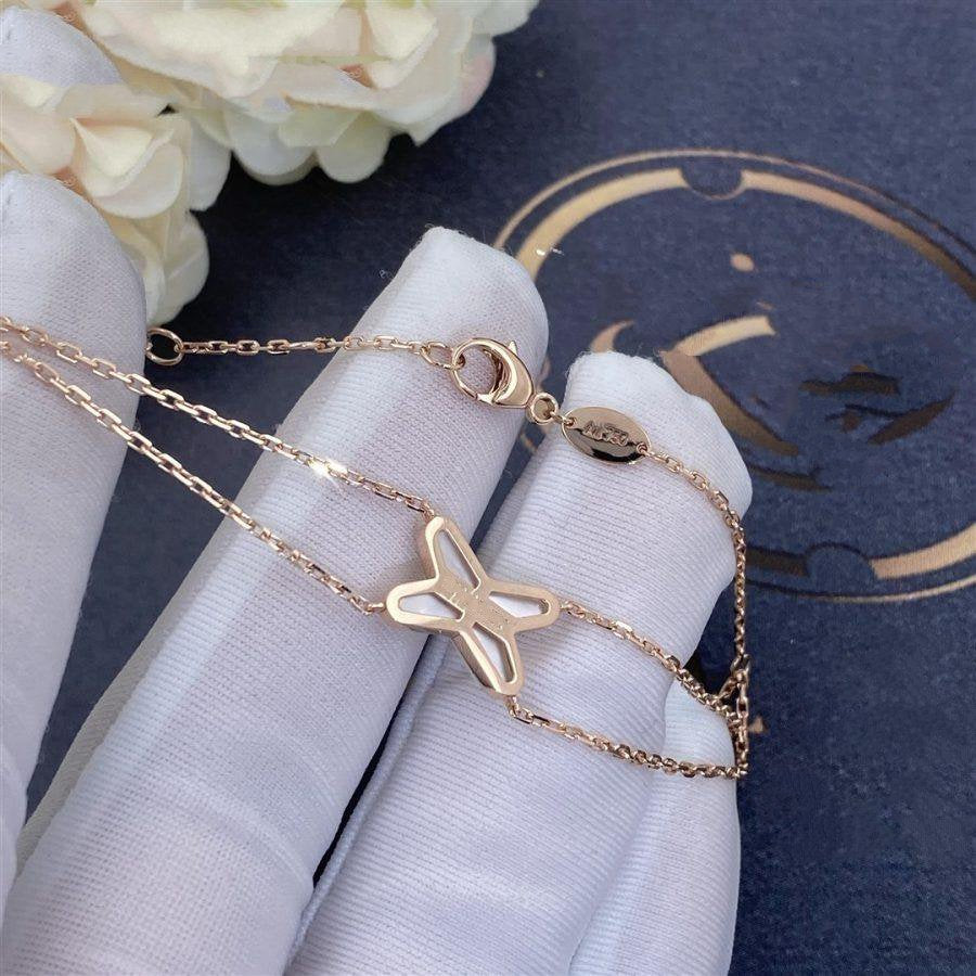 LUXEIFY JEUX BRACELET WHITE MOP PINK GOLD 1 DIAMOND