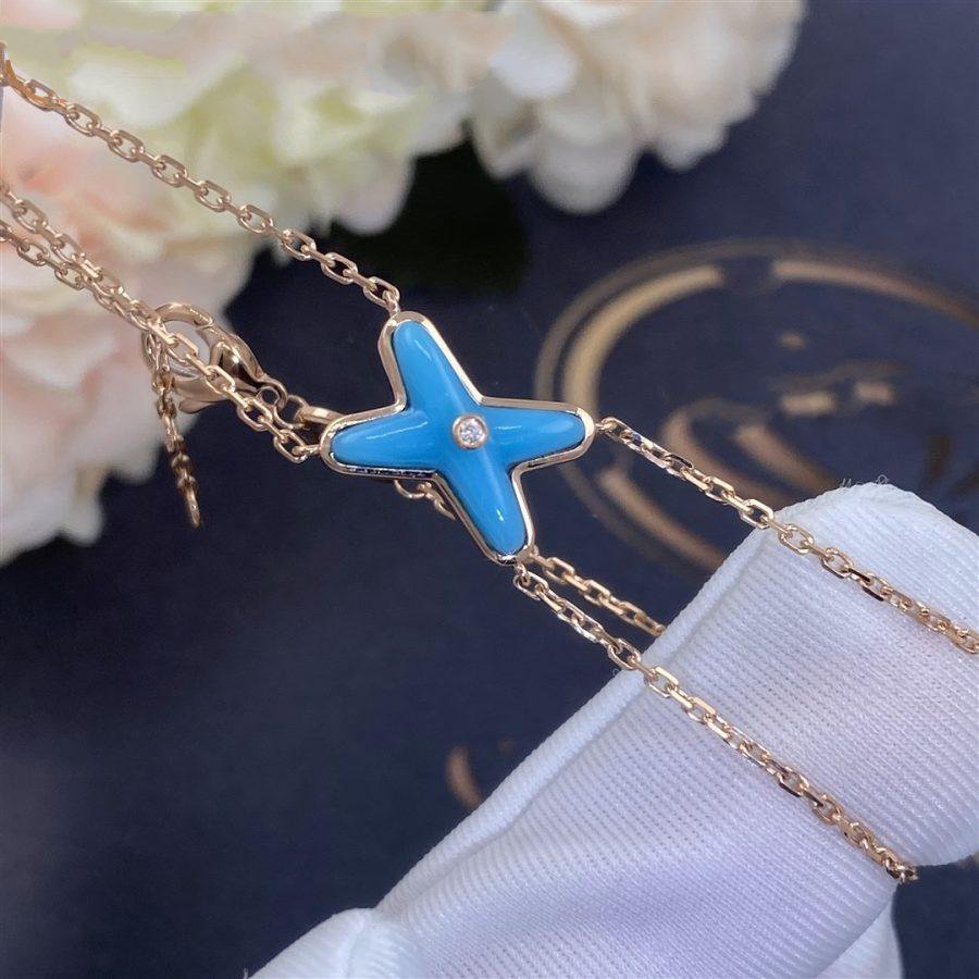 LUXEIFY JEUX BRACELET TURQUOISE PINK GOLD 1 DIAMOND