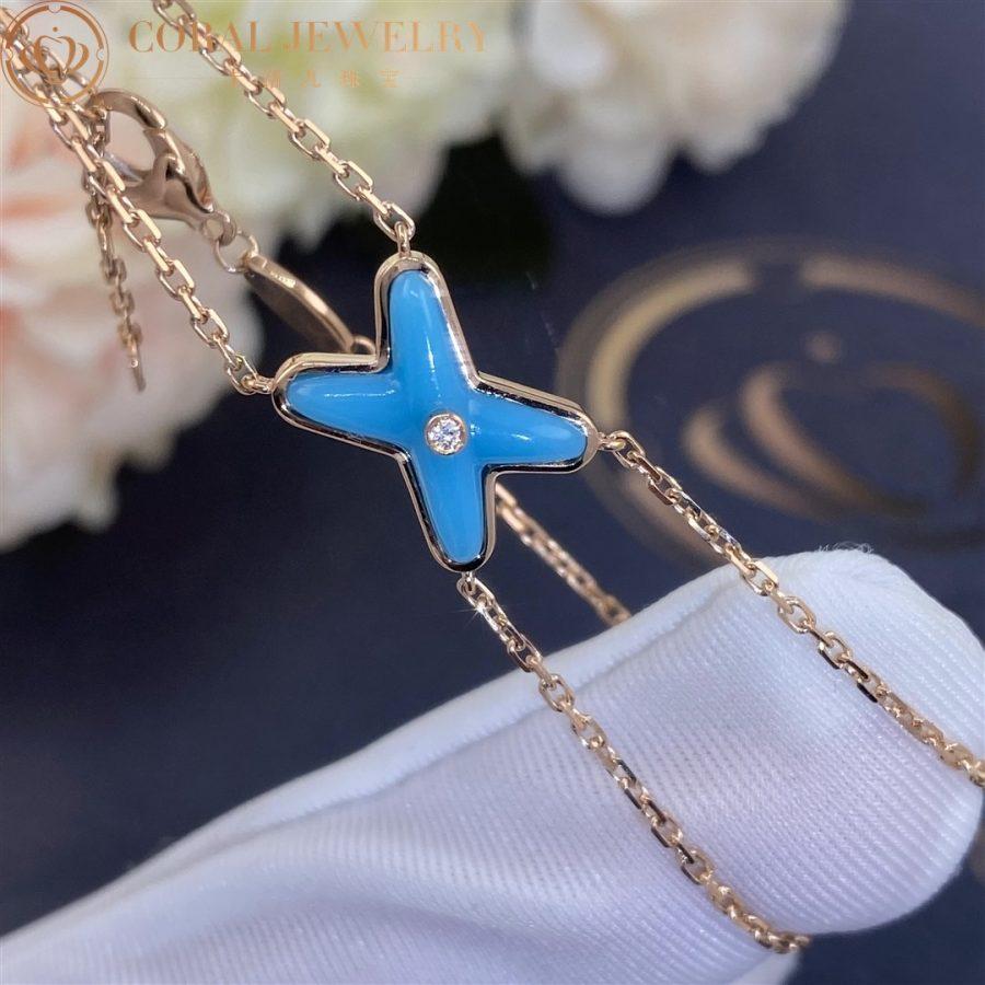 LUXEIFY JEUX BRACELET TURQUOISE PINK GOLD 1 DIAMOND