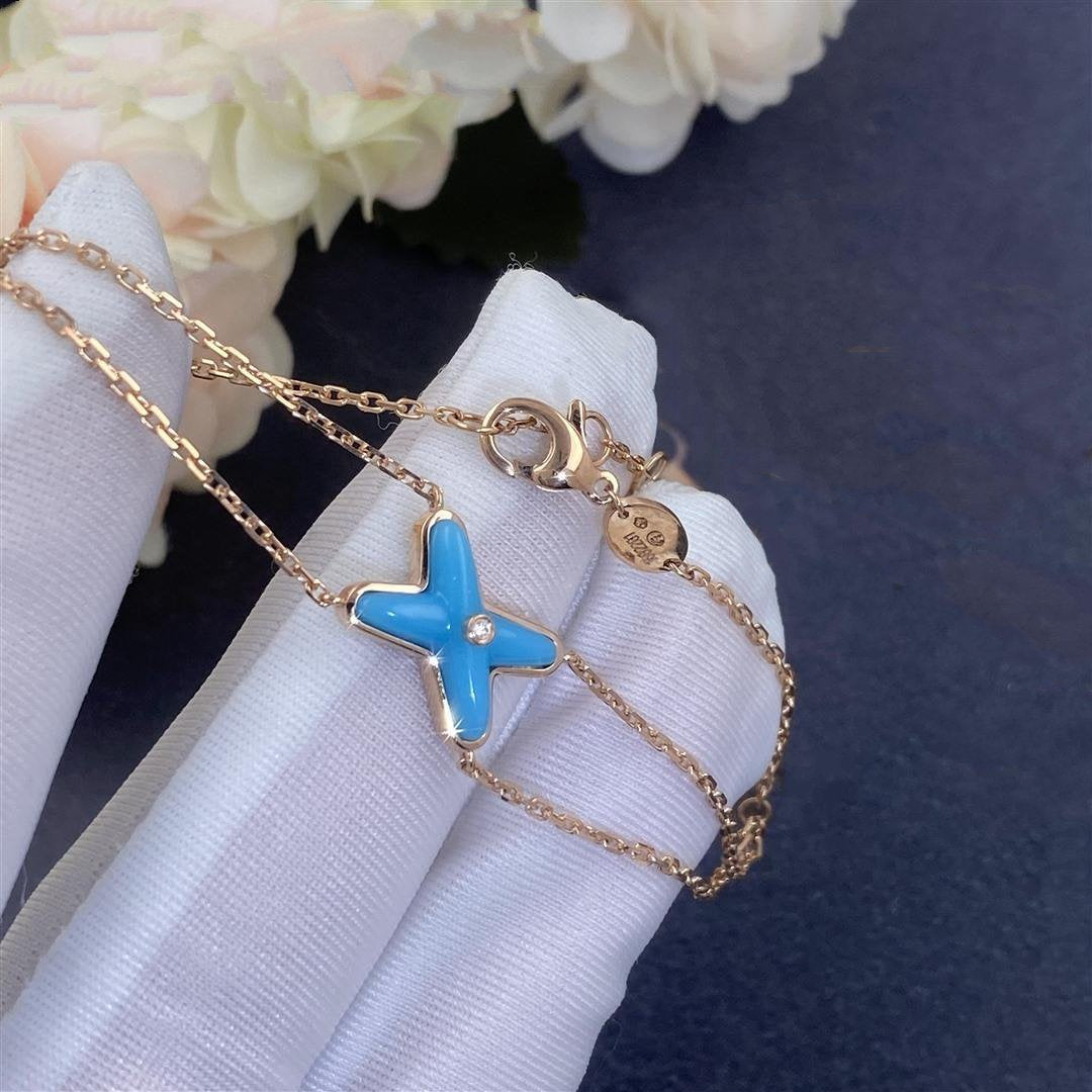 LUXEIFY JEUX BRACELET TURQUOISE PINK GOLD 1 DIAMOND