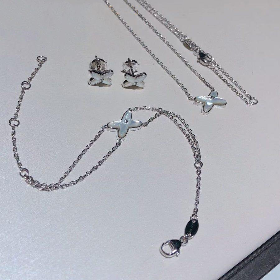 LUXEIFY JEUX BRACELET WHITE MOP SILVER 1 DIAMOND