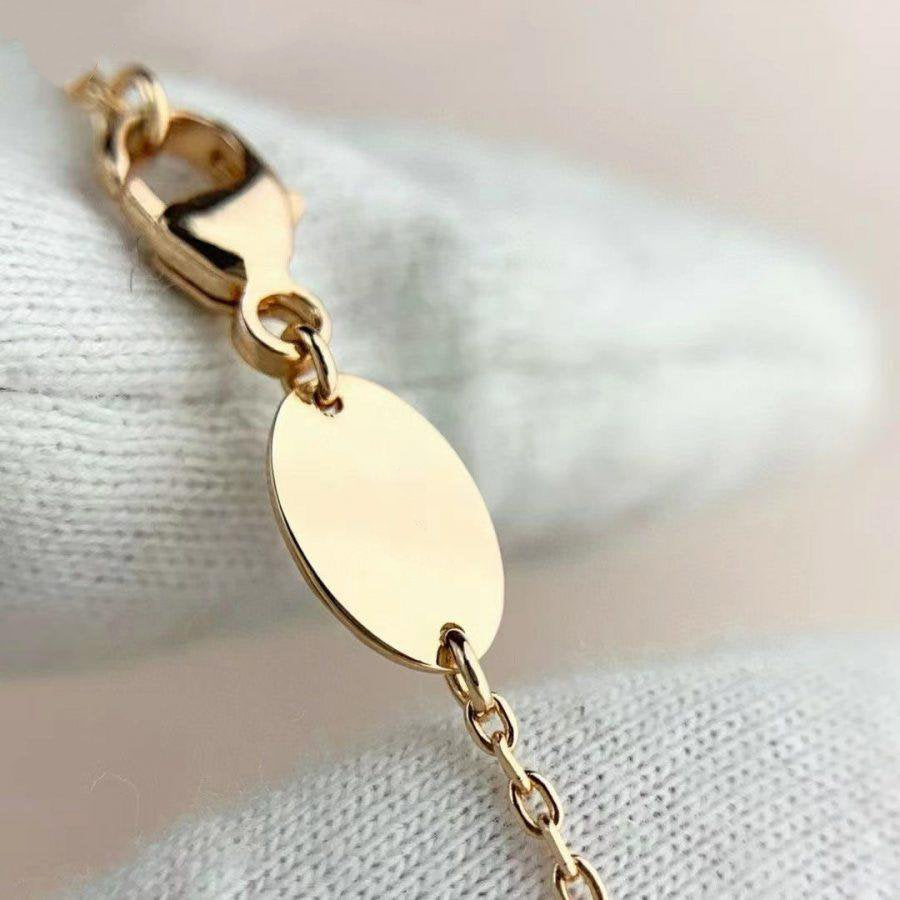 LUXEIFY JEUX DE BRACELET MALACHITE PINK GOLD DIAMONDS