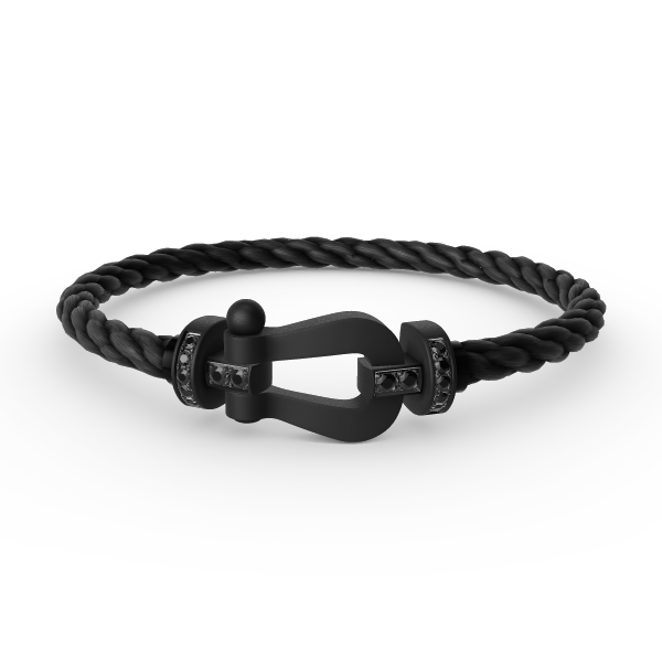 LUXEIFY FORCE LARGE SERIES HORSESHOE BLACK SAMURAI BRACELET