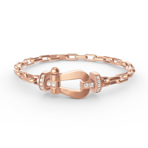 LUXEIFY FORCE LARGE HORSESHOE CLASP METAL BRACELET