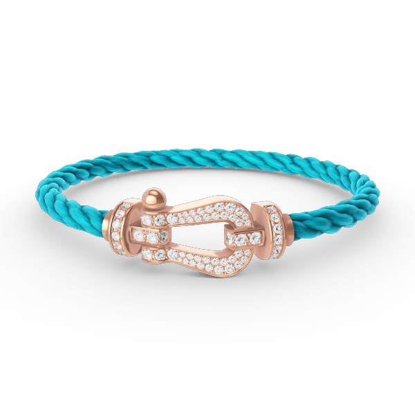 LUXEIFY FORCE LARGE HORSESHOE FULL DIAMOND BRACELET ROSE GOLD