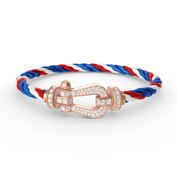 LUXEIFY FORCE LARGE HORSESHOE FULL DIAMOND BRACELET ROSE GOLD
