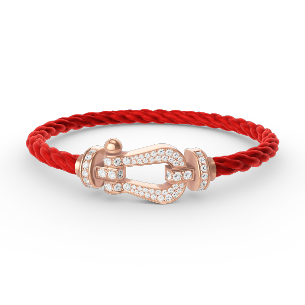 LUXEIFY FORCE LARGE HORSESHOE FULL DIAMOND BRACELET ROSE GOLD