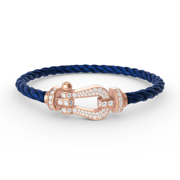 LUXEIFY FORCE LARGE HORSESHOE FULL DIAMOND BRACELET ROSE GOLD
