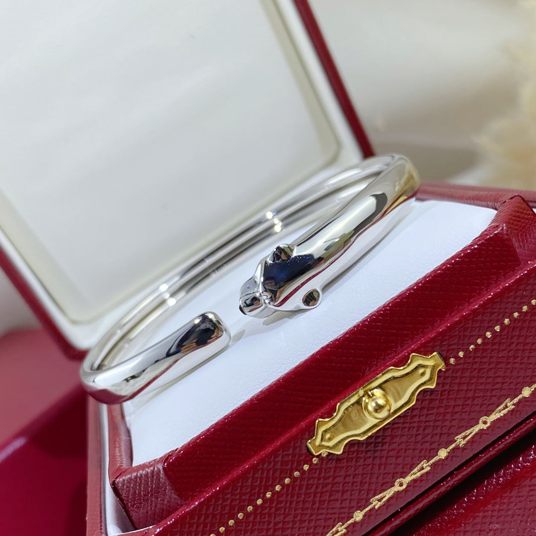 LUXEIFY PANTHERE SILVER OPEN BRACELET