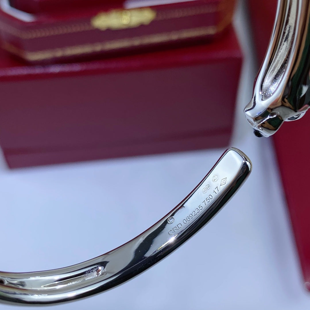 LUXEIFY PANTHERE SILVER OPEN BRACELET