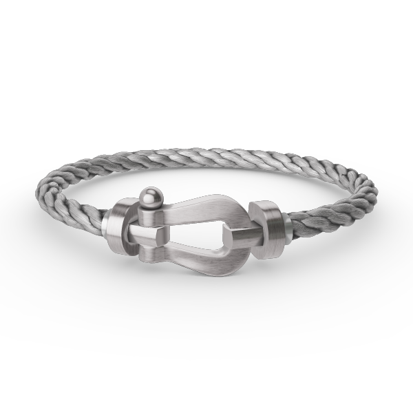 LUXEIFY FORCE LARGE HORSESHOE NO DIAMOND BRACELET SILVER