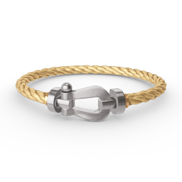 LUXEIFY FORCE LARGE HORSESHOE NO DIAMOND BRACELET SILVER