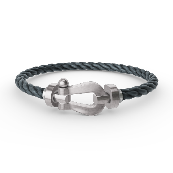 LUXEIFY FORCE LARGE HORSESHOE NO DIAMOND BRACELET SILVER