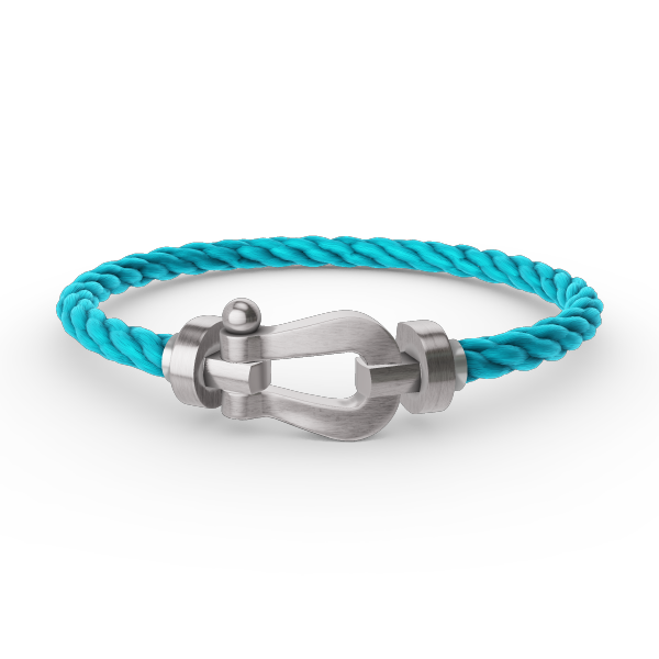 LUXEIFY FORCE LARGE HORSESHOE NO DIAMOND BRACELET SILVER