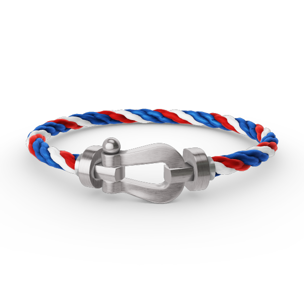 LUXEIFY FORCE LARGE HORSESHOE NO DIAMOND BRACELET SILVER