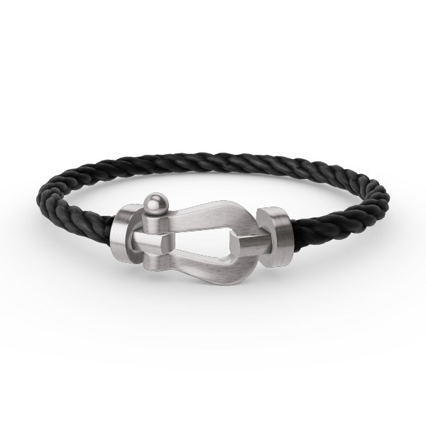 LUXEIFY FORCE LARGE HORSESHOE NO DIAMOND BRACELET SILVER