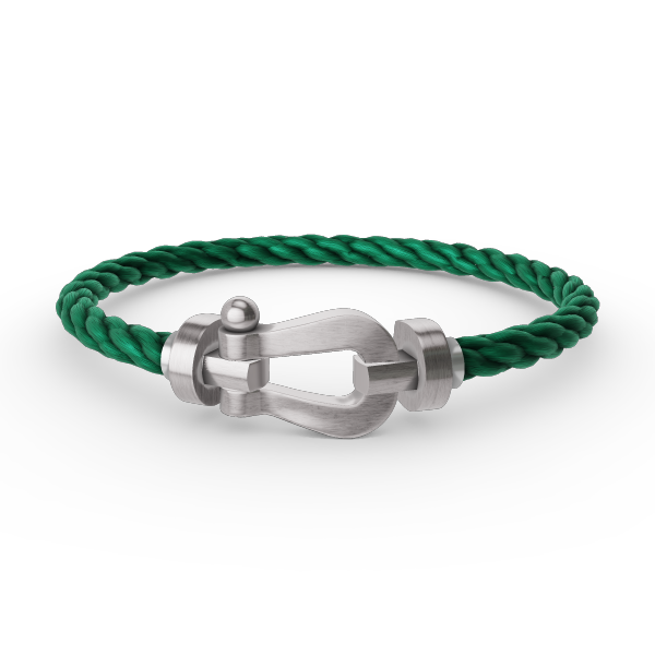 LUXEIFY FORCE LARGE HORSESHOE NO DIAMOND BRACELET SILVER